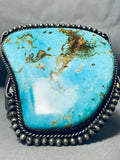 The Best Vintage Native American Navajo Blue Gem Turquoise Sterling Silver Bracelet-Nativo Arts