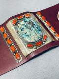 The Best Vintage Native American Navajo Gilbert Turquoise Sterling Silver Ketoh Bracelet-Nativo Arts