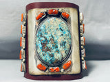 The Best Vintage Native American Navajo Gilbert Turquoise Sterling Silver Ketoh Bracelet-Nativo Arts