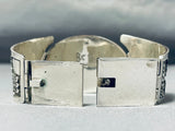 The Best Vintage Native American Navajo Turquoise Inlay Sterling Silver Clasp Bracelet-Nativo Arts