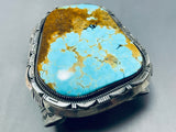 The Biggest Best Native American Navajo Vintage #8 Turquoise Sterling Silver Bracelet - 300 Gram-Nativo Arts