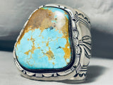 The Biggest Best Native American Navajo Vintage #8 Turquoise Sterling Silver Bracelet - 300 Gram-Nativo Arts
