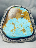 The Biggest Best Native American Navajo Vintage #8 Turquoise Sterling Silver Bracelet - 300 Gram-Nativo Arts