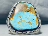 The Biggest Best Native American Navajo Vintage #8 Turquoise Sterling Silver Bracelet - 300 Gram-Nativo Arts