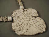 The Largest Vintage Navajo Native American Jewelry jewelry Howlite Necklace-Nativo Arts