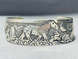 The Most Detailed Native American Navajo Horse Sterling Silver Bracelet-Nativo Arts
