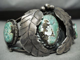 Thicker Early Vintage Native American Navajo Royston Turquoise Sterling Silver Bracelet-Nativo Arts