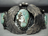 Thicker Early Vintage Native American Navajo Royston Turquoise Sterling Silver Bracelet-Nativo Arts