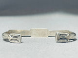Thicker Heavy Vintage Native American Navajo Sterling Silver Bracelet-Nativo Arts