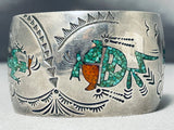 Thomas Singer Rare Hallmark Vintage Native American Navajo Turquoise Sterling Silver Bracelet-Nativo Arts