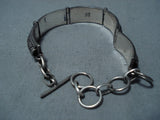 Tom Charlie Vintage Native American Navajo Sterling Silver Hinge Bracelet Old-Nativo Arts