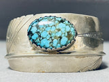 Tommy Sam Vintage Native American Navajo #8 Turquoise Sterling Silver Bracelet-Nativo Arts