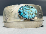 Tommy Sam Vintage Native American Navajo #8 Turquoise Sterling Silver Bracelet-Nativo Arts