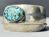 Tommy Sam Vintage Native American Navajo #8 Turquoise Sterling Silver Bracelet-Nativo Arts
