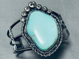 Towering Authentic Vintage Native American Navajo Sky Blue Turquoise Sterling Silver Bracelet-Nativo Arts