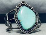 Towering Authentic Vintage Native American Navajo Sky Blue Turquoise Sterling Silver Bracelet-Nativo Arts