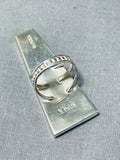 Towering Outer Space Native American Navajo Turquoise Coral Sterling Silver Ring-Nativo Arts