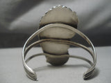Towering Vintage Native American Navajo Old Morenci Turquoise Sterling Silver Bracelet Old-Nativo Arts