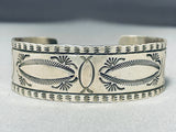Tremendous Al Cleveland Native American Navajo Sterling Silver Bracelet Signed-Nativo Arts