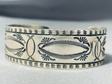 Tremendous Al Cleveland Native American Navajo Sterling Silver Bracelet Signed-Nativo Arts