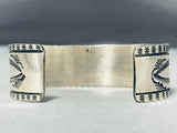 Tremendous Al Cleveland Native American Navajo Sterling Silver Bracelet Signed-Nativo Arts
