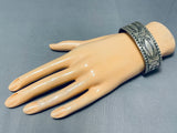 Tremendous Al Cleveland Native American Navajo Sterling Silver Bracelet Signed-Nativo Arts