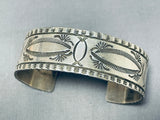 Tremendous Al Cleveland Native American Navajo Sterling Silver Bracelet Signed-Nativo Arts