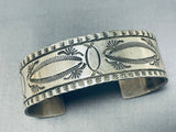 Tremendous Al Cleveland Native American Navajo Sterling Silver Bracelet Signed-Nativo Arts
