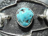 Tremendous Native American Navajo Sleeping Beauty Turquoise Sterling Silver Bracelet-Nativo Arts