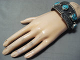 Tremendous Native American Navajo Sleeping Beauty Turquoise Sterling Silver Bracelet-Nativo Arts