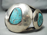 Tremendous Vintage Hopi/ Navajo Turquoise Sterling Silver Bracelet Signed-Nativo Arts