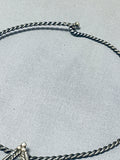 Tremendous Vintage Native American Navajo Candelaria Turquoise Sterling Silver Choker Necklace-Nativo Arts