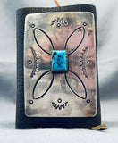 Tremendous Vintage Native American Navajo Sleeping Beauty Turquoise Sterling Silver Bowguard-Nativo Arts