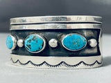 Tremendous Vintage Native American Zuni Turquoise Sterling Silver Bracelet-Nativo Arts