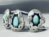 Triple Light Stone Vintage Native American Navajo Turquoise Sterling Silver Bracelet-Nativo Arts