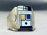 Turquoise Kachina Vintage Native American Navajo Sterling Silver Ring-Nativo Arts
