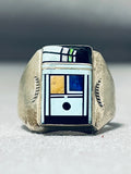 Turquoise Kachina Vintage Native American Navajo Sterling Silver Ring-Nativo Arts