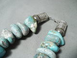 Unbelievable 626 Gram Native American Navajo Turquoise Nugget Sterling Silver Necklace-Nativo Arts