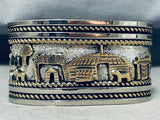 Unbelievable Native American Navajo Sterling Silver And Gold Storyteller Bracelet-Nativo Arts