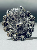 Unbelievable Native American Navajo Sterling Silver Buffalo Ring-Nativo Arts