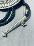 Unforgettable Vintage Native American Navajo Royston Turquoise Sterling Silver Bolo-Nativo Arts