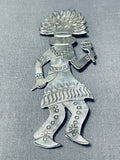 Unforgettable Vintage Native American Navajo Sterling Silver Pin-Nativo Arts