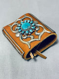 Unique Brown Ketoh Vintage Native American Navajo Turquoise Sterling Silver Ketoh Bracelet-Nativo Arts
