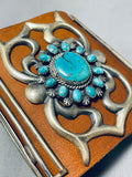 Unique Brown Ketoh Vintage Native American Navajo Turquoise Sterling Silver Ketoh Bracelet-Nativo Arts
