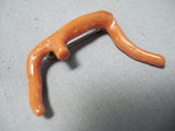 Unique Navajo Coral Branch Sterling Silver Pin Native American-Nativo Arts