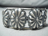 Unique Navajo Native American Sterling Silver Concho Bracelet-Nativo Arts