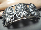 Unique Navajo Native American Sterling Silver Concho Bracelet-Nativo Arts