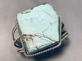 Unique Shape Turquoise Native American Navajo Sturdy Sterling Silver Bracelet-Nativo Arts