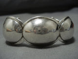 Unique Silver Buttons Vintage Native American Jewelry Navajo Sterling Silver Bracleet Old-Nativo Arts
