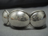 Unique Silver Buttons Vintage Native American Jewelry Navajo Sterling Silver Bracleet Old-Nativo Arts